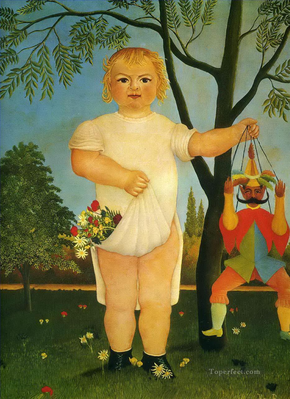 child with a puppet Henri Rousseau Post Impressionism Naive Primitivism Oil Paintings